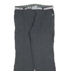 TCM Womens Black Polyester Blend Regular Straight Trousers W36 L32 Casual Belted