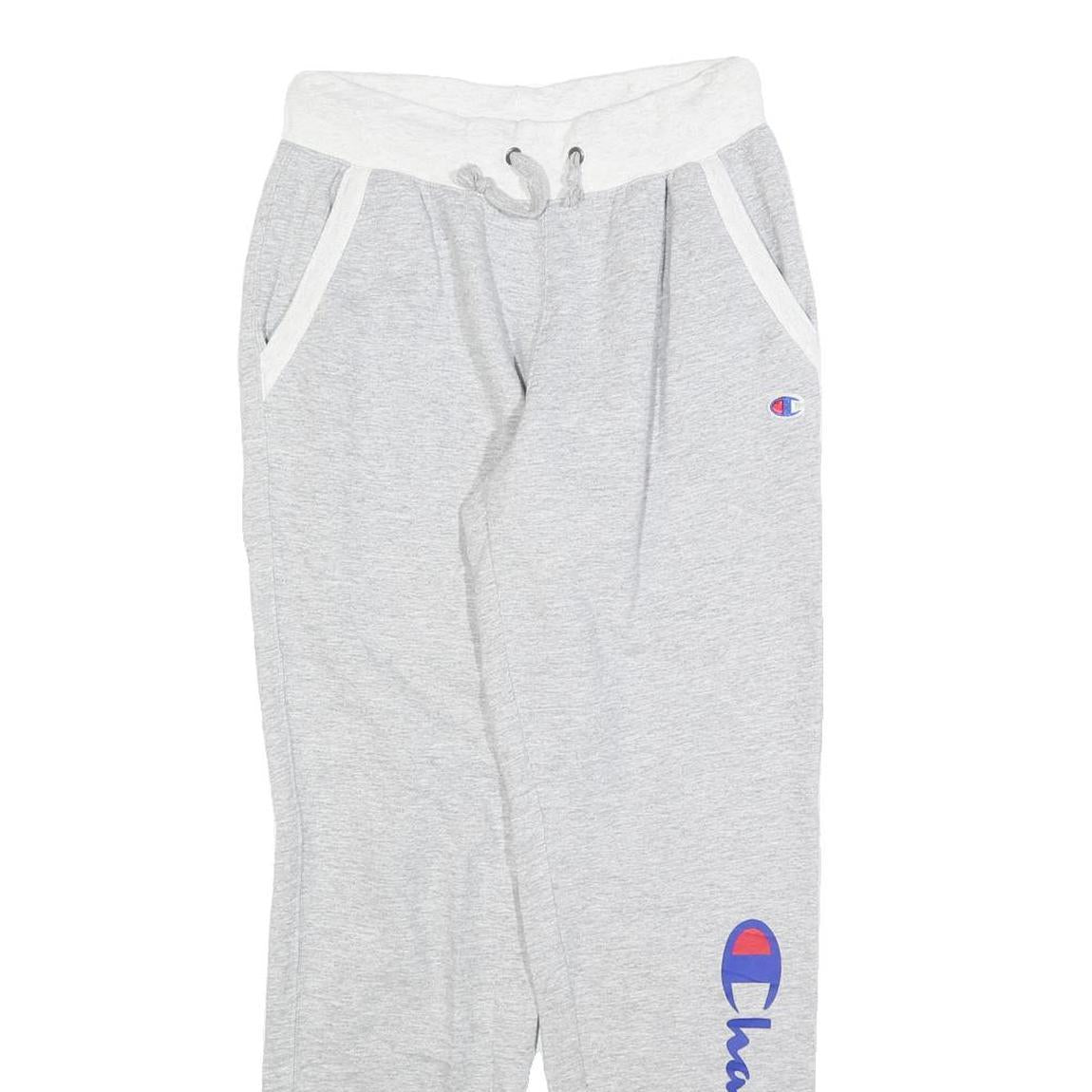 CHAMPION Womens Joggers Grey & White XS W25 L28 Cotton Blend Comfortable Fit
