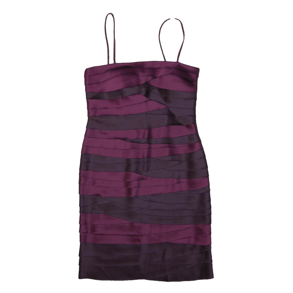 PHASE EIGHT Womens Purple & Plum Stripe Spaghetti Strap Bodycon Polyester Blend