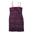 PHASE EIGHT Womens Purple & Plum Stripe Spaghetti Strap Bodycon Polyester Blend