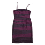 PHASE EIGHT Womens Purple & Plum Stripe Spaghetti Strap Bodycon Polyester Blend
