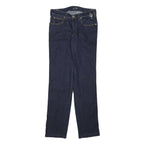 ARMANI JEANS Womens Jeans Blue Regular Straight Denim Dark W27 L29 Zip Cotton