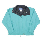 WOOLRICH Womens Blue Nylon Button Jacket L Outdoor Comfortable Lightweight