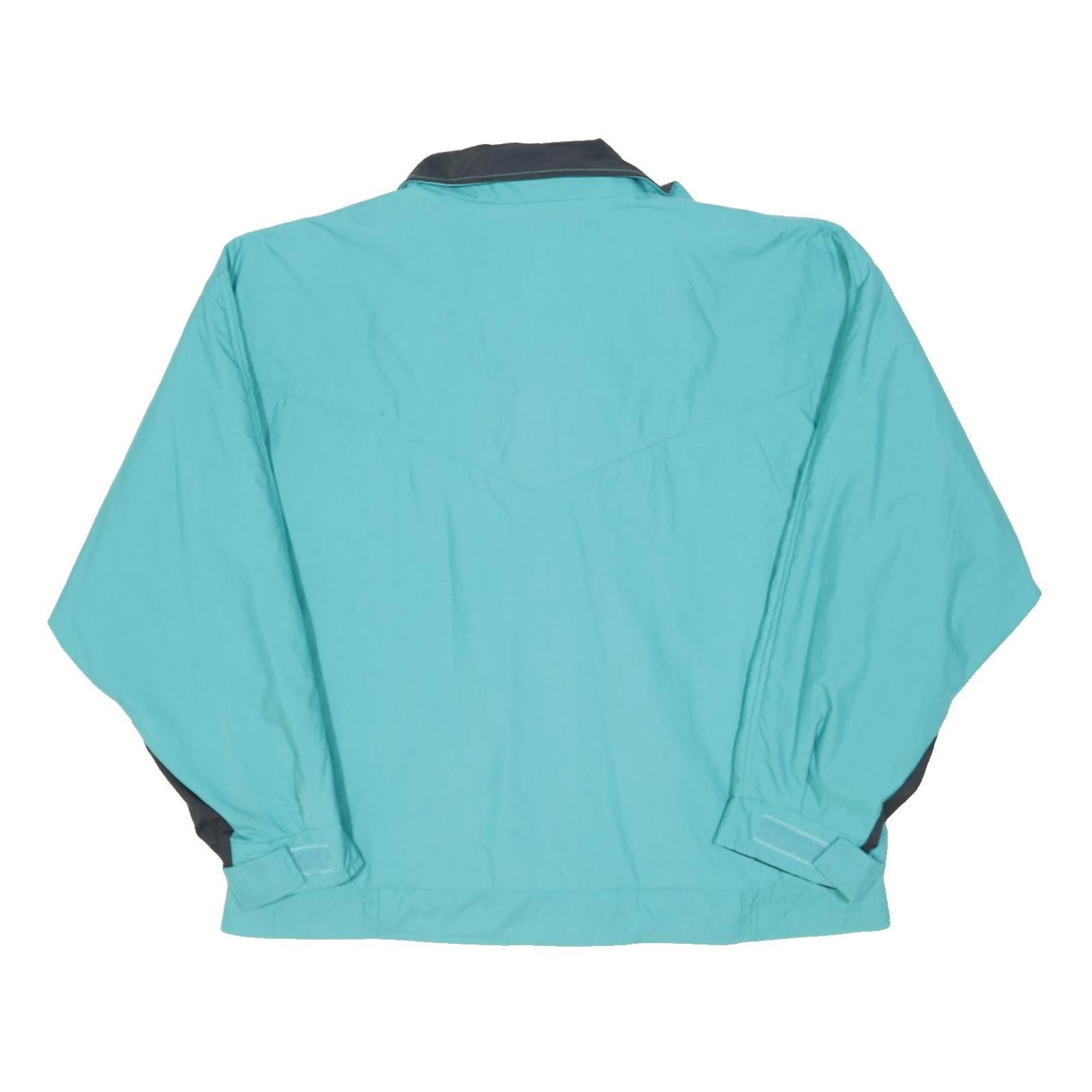 WOOLRICH Womens Blue Nylon Button Jacket L Outdoor Comfortable Lightweight