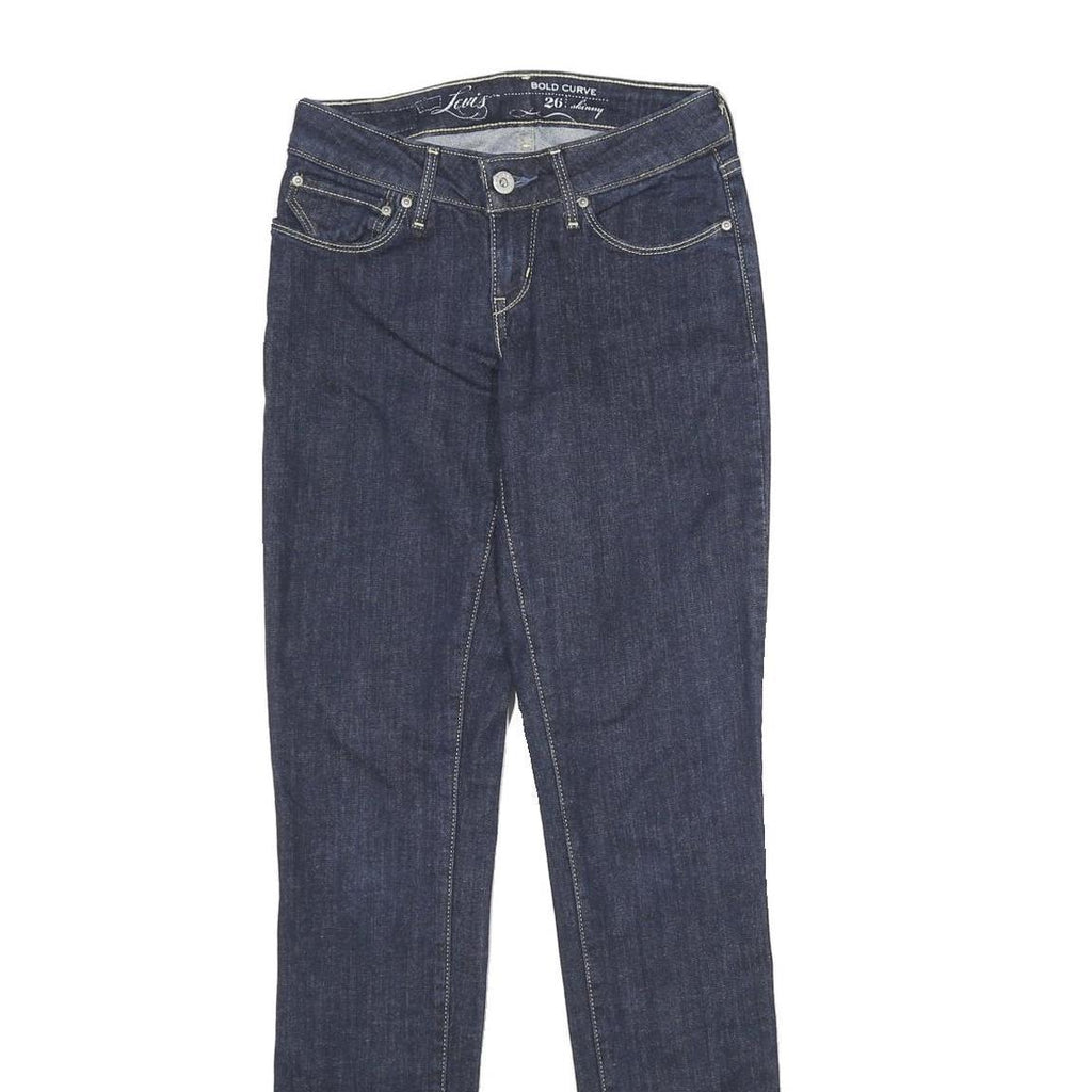 LEVI'S Womens Bold Curve Skinny Jeans Blue Slim Skinny Denim Dark W26 L34