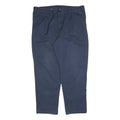 DICKIES Mens Cotton Blend Navy Regular Straight Trousers W40 L32 Workwear Zip