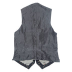 Womens Blazer Waistcoat Black 90s Floral S
