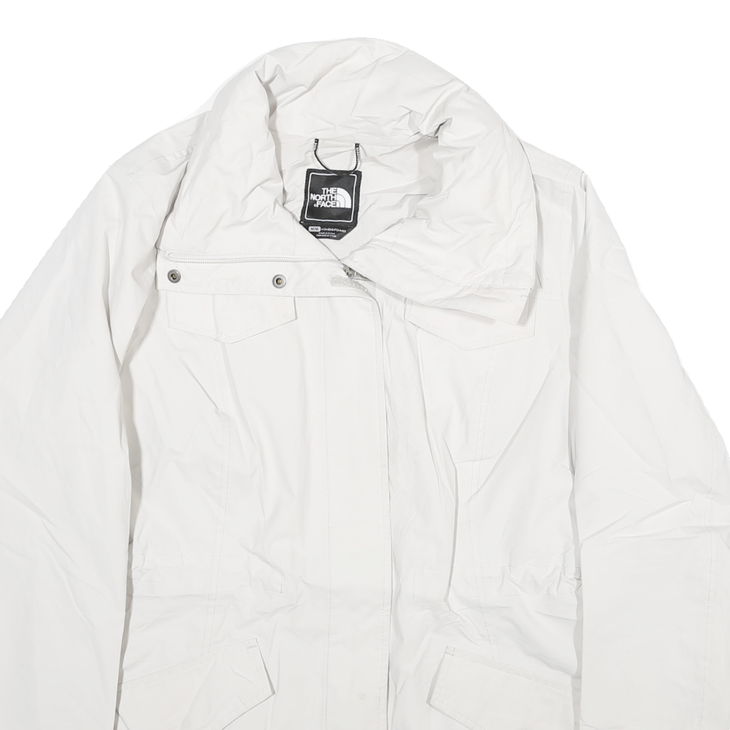THE NORTH FACE Womens White Jacket M Polyester Blend Plain Zip Outdoor Hydent