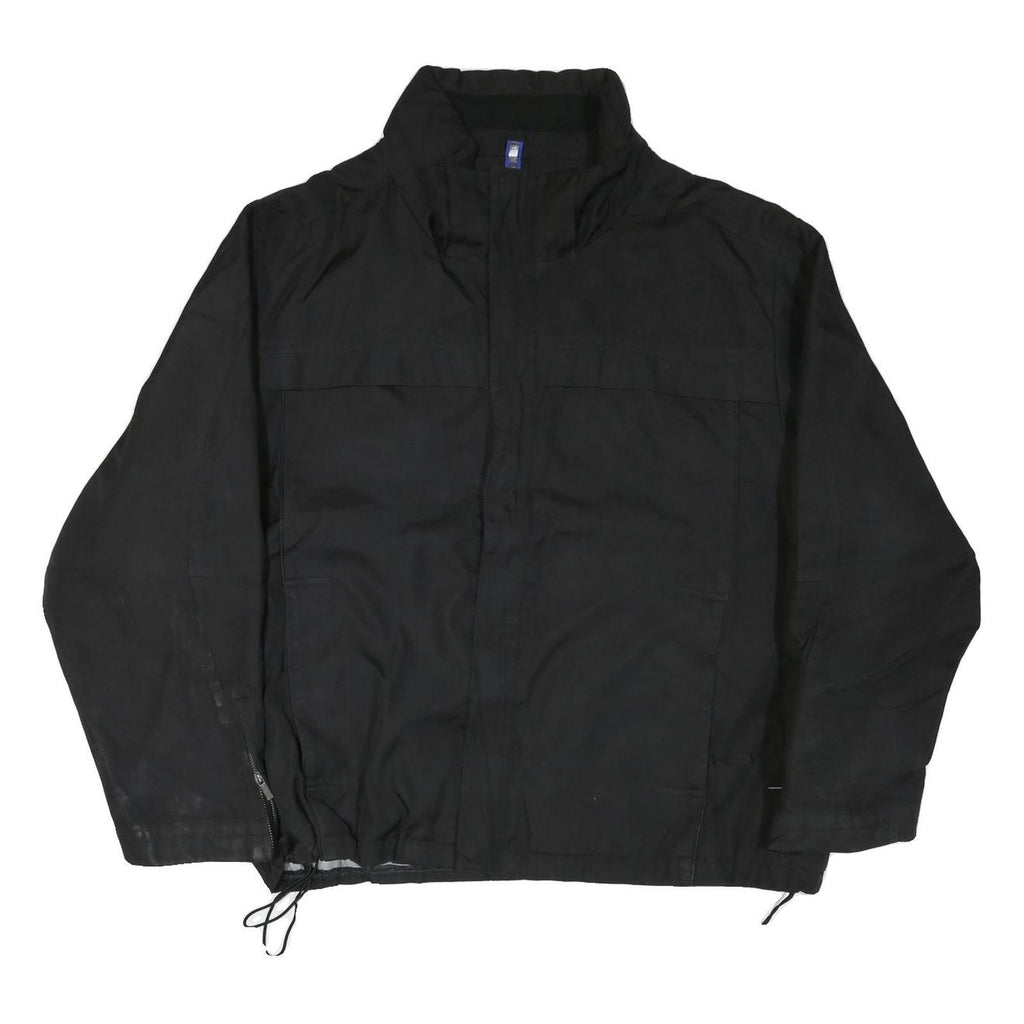 CALVIN KLEIN Mens Black Jacket 2XL Polyester Blend Plain Zip Casual Outerwear