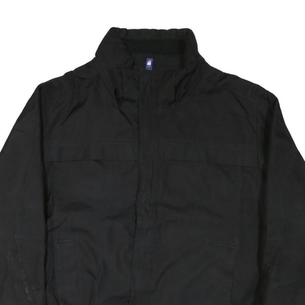 CALVIN KLEIN Mens Black Jacket 2XL Polyester Blend Plain Zip Casual Outerwear