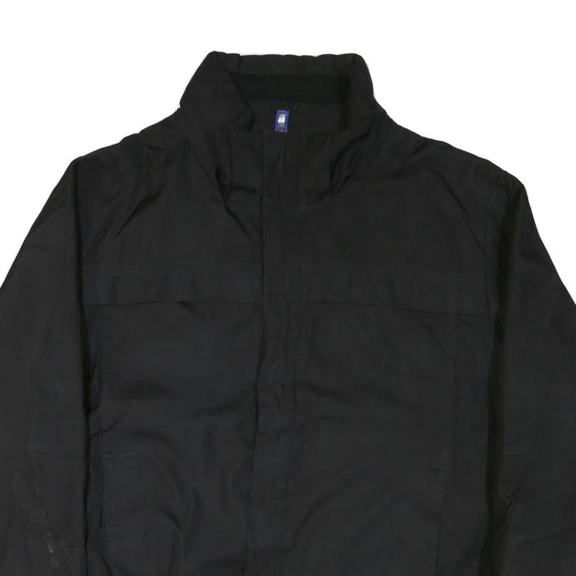 CALVIN KLEIN Mens Black Jacket 2XL Polyester Blend Plain Zip Casual Outerwear