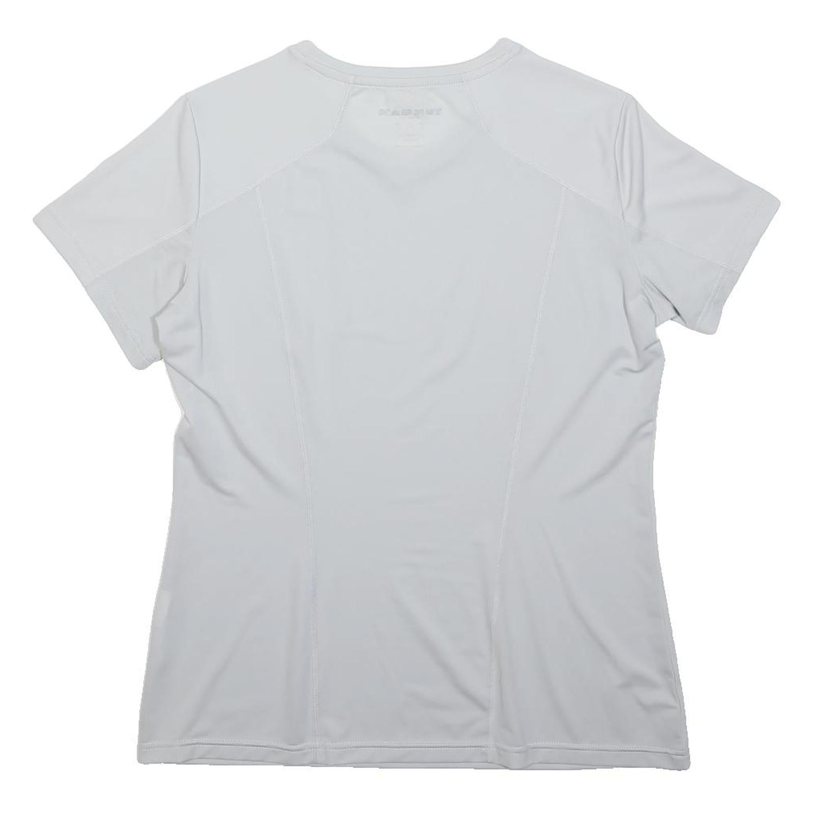 MAMMUT Mens White Polyester Modern T-Shirt M Short Sleeve V-Neck Lightweight
