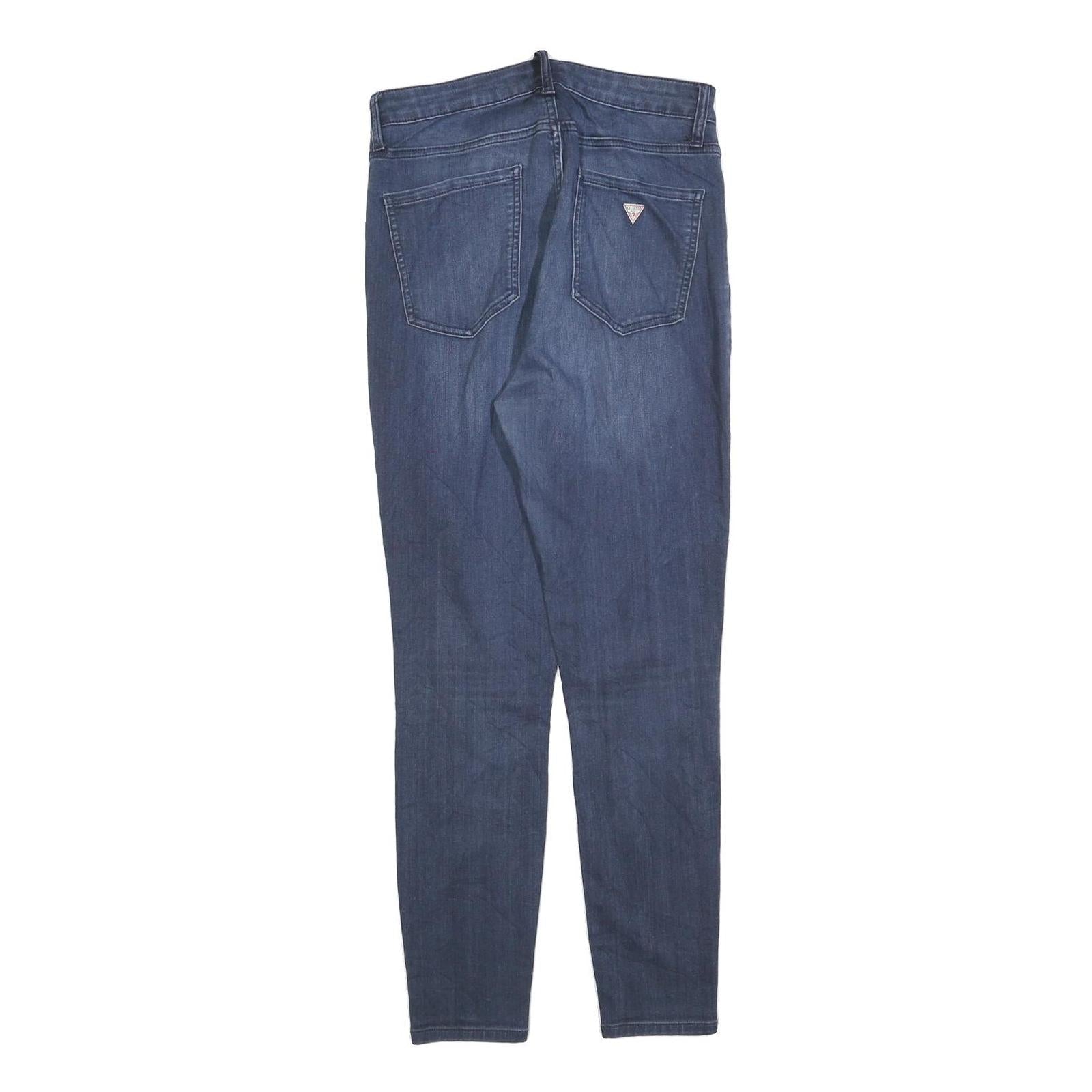 GUESS Womens Slim Fit Blue Denim Skinny Jeans Cotton Blend W29 L28 Stretch
