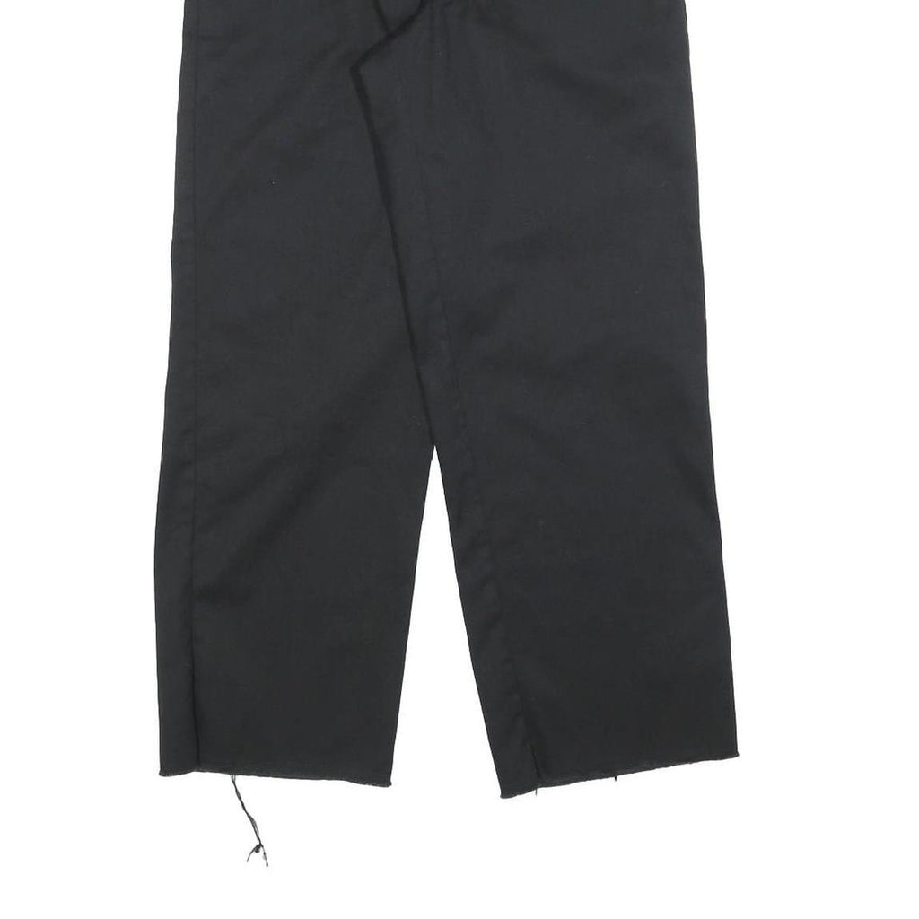 DICKIES Mens Cotton Blend Black Relaxed Straight Trousers W30 L27 Workwear Zip