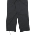 DICKIES Mens Cotton Blend Black Relaxed Straight Trousers W30 L27 Workwear Zip