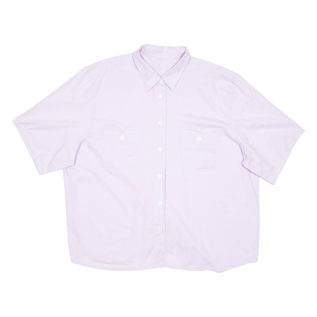 Womens Plain Shirt Purple 90s L