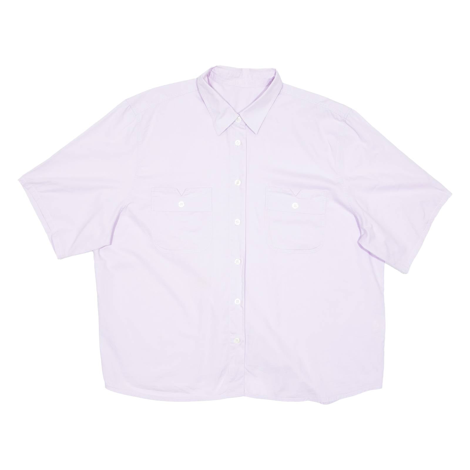 Womens Plain Shirt Purple 90s L