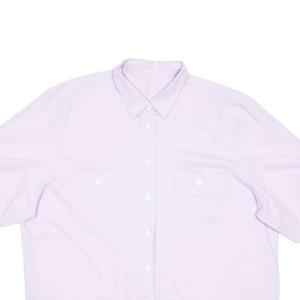 Womens Plain Shirt Purple 90s L