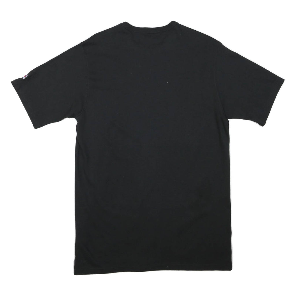 CHAMPION Mens Black Happy Jolly Days Graphic T-Shirt L Short Sleeve Crew Neck