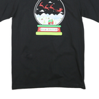 CHAMPION Mens Black Happy Jolly Days Graphic T-Shirt L Short Sleeve Crew Neck