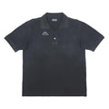 KAPPA Mens Black Cotton Short Sleeve Logo Polo Shirt L Casual Sportswear