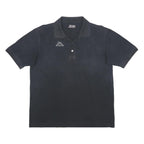 KAPPA Mens Black Cotton Short Sleeve Logo Polo Shirt L Casual Sportswear