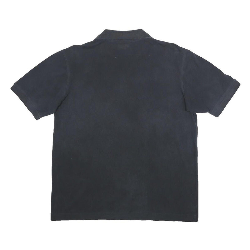 KAPPA Mens Black Cotton Short Sleeve Logo Polo Shirt L Casual Sportswear