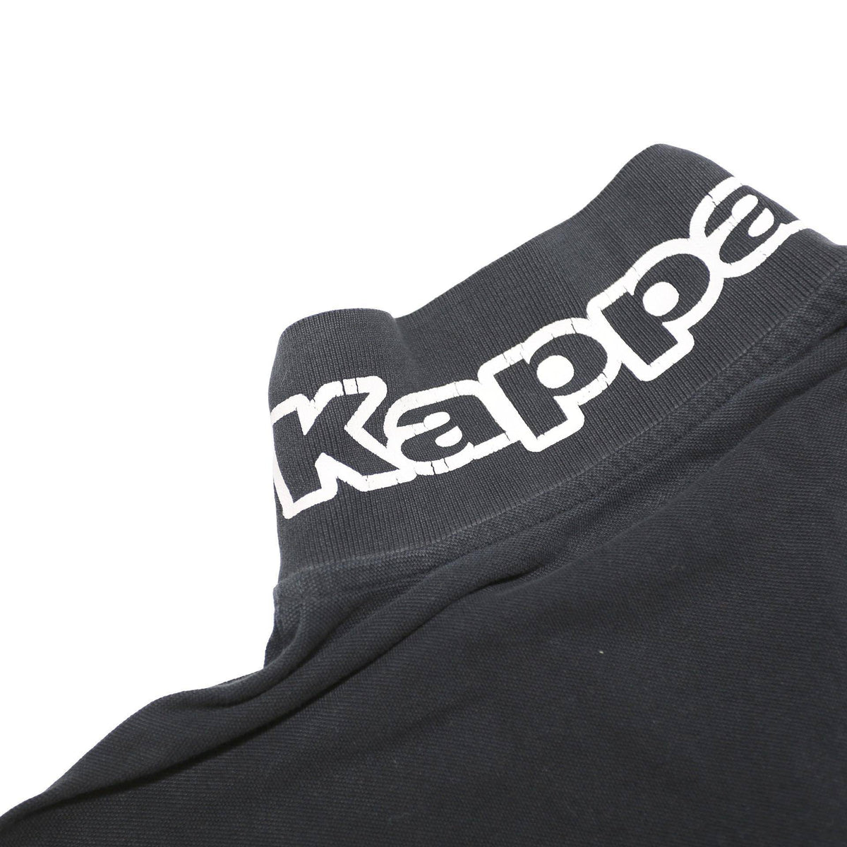 KAPPA Mens Black Cotton Short Sleeve Logo Polo Shirt L Casual Sportswear