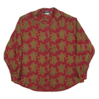BREECHES Womens Red Patterned Rayon Shirt M Stylish Button Up