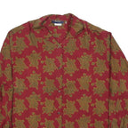 BREECHES Womens Red Patterned Rayon Shirt M Stylish Button Up