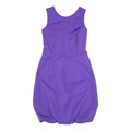 DOLCE & GABBANA Womens Purple Polyester Blend Bubble Mini Dress Sleeveless Zip