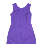 DOLCE & GABBANA Womens Purple Polyester Blend Bubble Mini Dress Sleeveless Zip