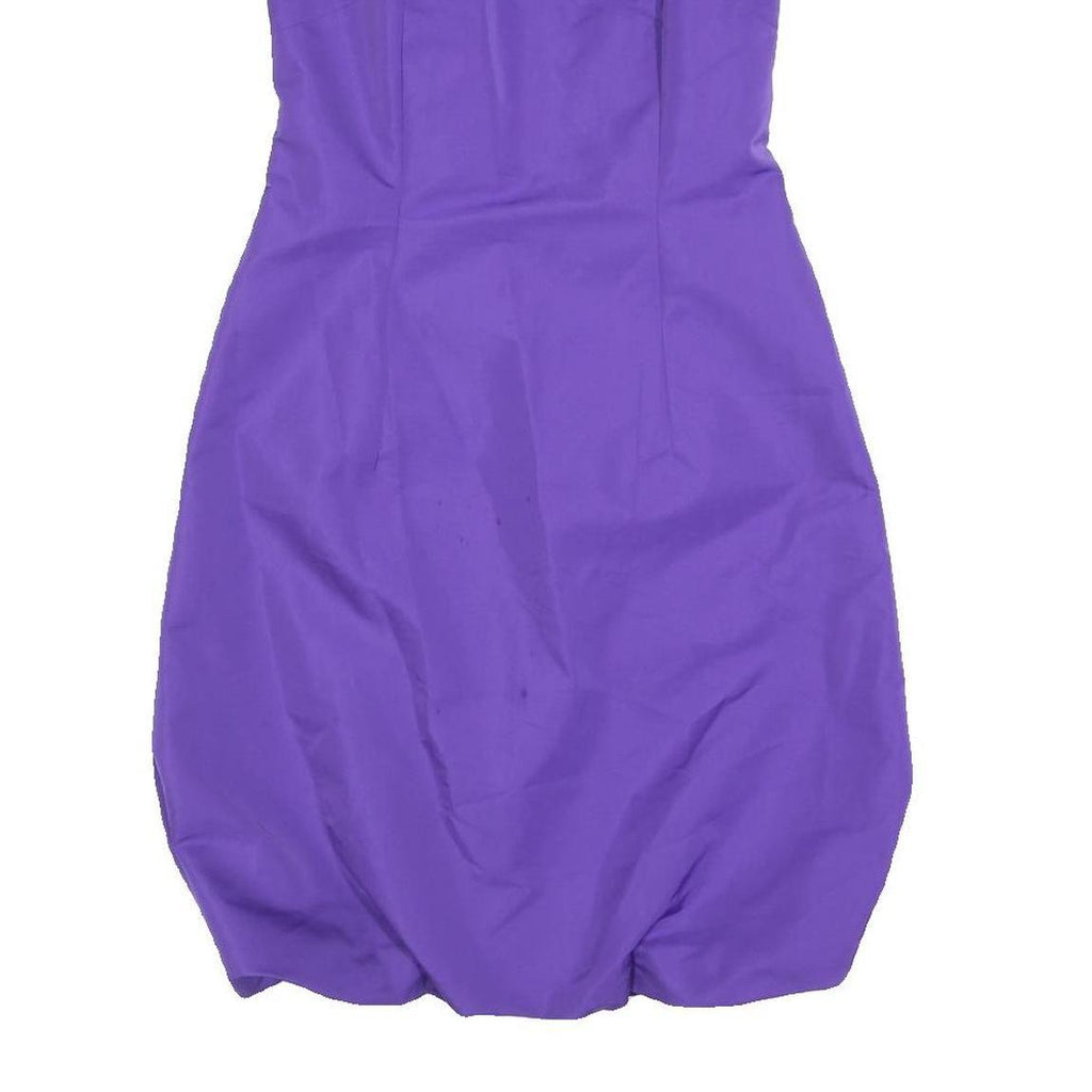 DOLCE & GABBANA Womens Purple Polyester Blend Bubble Mini Dress Sleeveless Zip