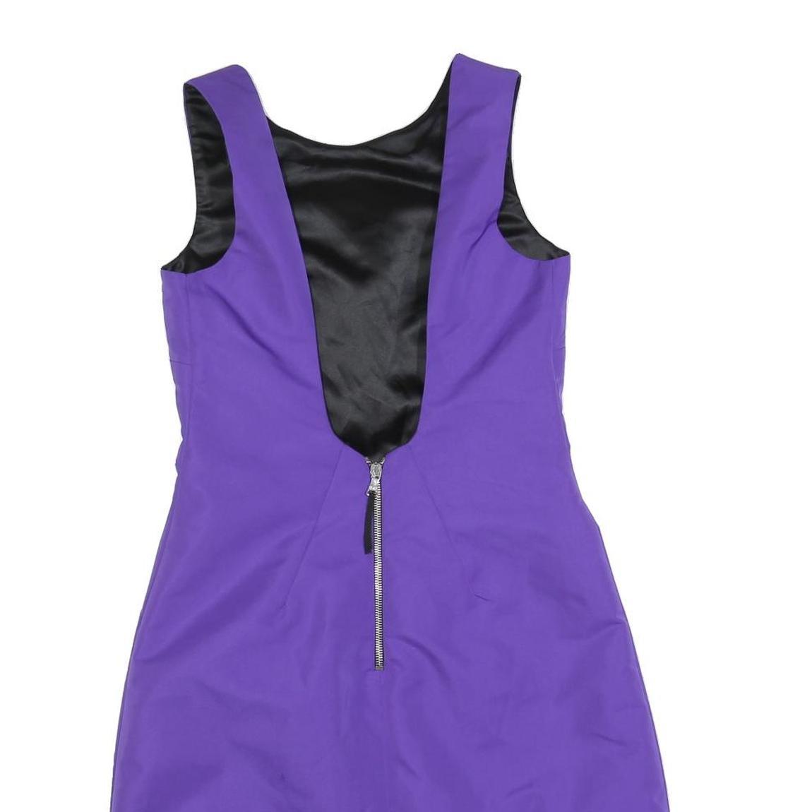 DOLCE & GABBANA Womens Purple Polyester Blend Bubble Mini Dress Sleeveless Zip