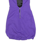 DOLCE & GABBANA Womens Purple Polyester Blend Bubble Mini Dress Sleeveless Zip