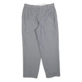 SPENGLER Mens Grey Regular Tapered Trousers W32 L28 Smart Casual Zip