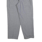 SPENGLER Mens Grey Regular Tapered Trousers W32 L28 Smart Casual Zip