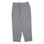 SPENGLER Mens Grey Regular Tapered Trousers W32 L28 Smart Casual Zip