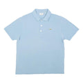 LACOSTE Mens Blue Short Sleeve Plain Cotton Blend Polo Shirt M Classic Fit
