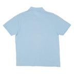 LACOSTE Mens Blue Short Sleeve Plain Cotton Blend Polo Shirt M Classic Fit