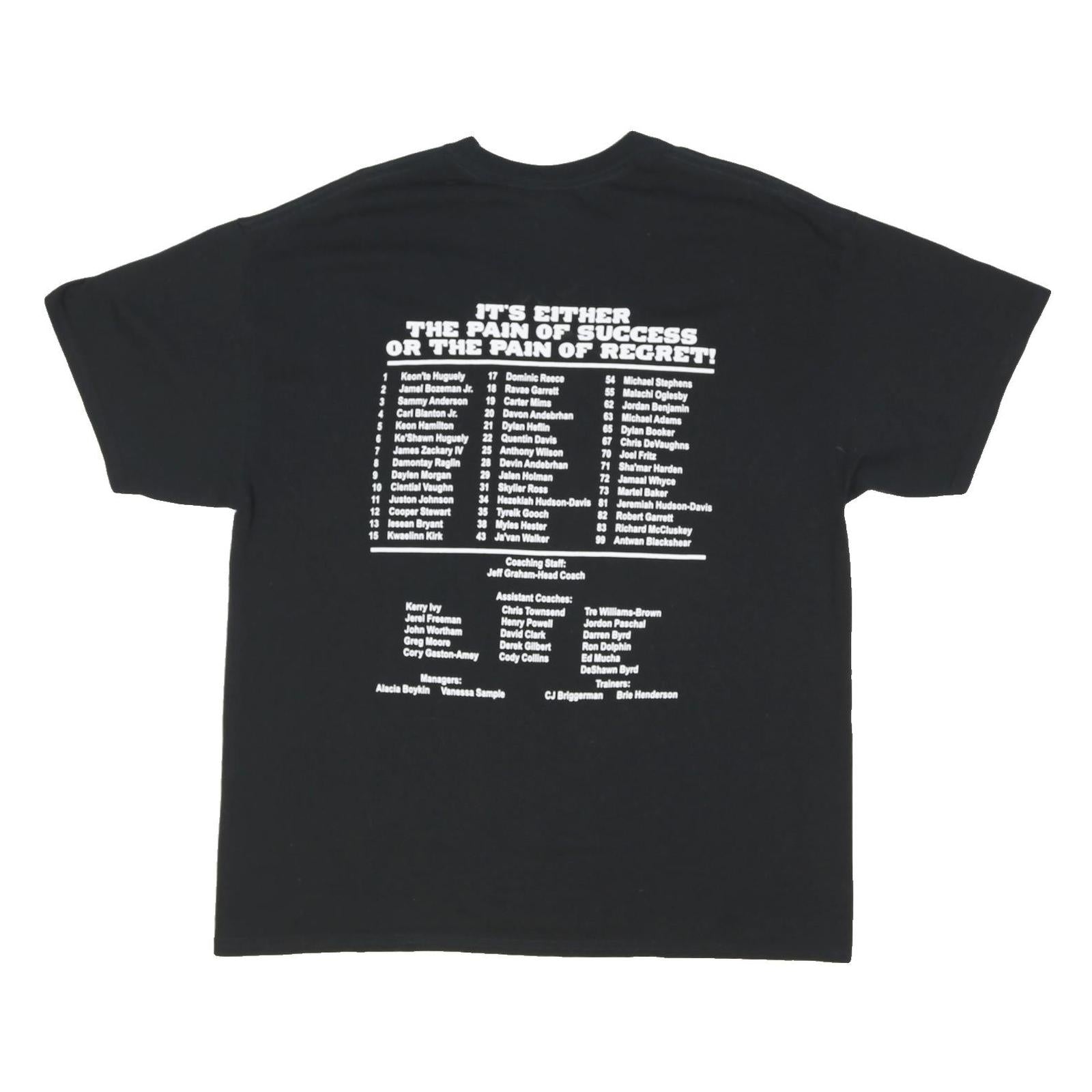 GILDAN Mens Black Football Champions Print T-Shirt XL Crew Neck Short Sleeve