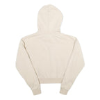 KARL KANI Womens Cream Hoodie M Cotton Blend Drawstring Pullover Sweatshirt