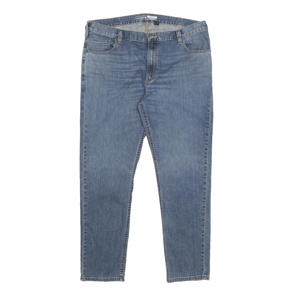 CARHARTT Mens Relaxed Jeans Blue Denim W40 L32 Casual Zip Pocket