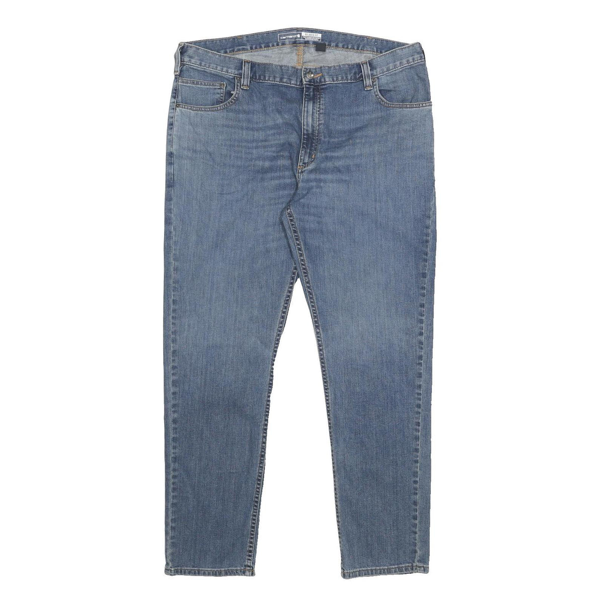 CARHARTT Mens Relaxed Jeans Blue Denim W40 L32 Casual Zip Pocket
