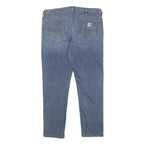 CARHARTT Mens Relaxed Jeans Blue Denim W40 L32 Casual Zip Pocket