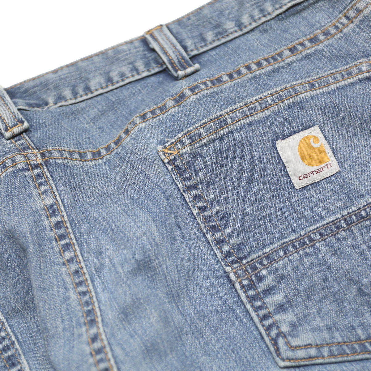 CARHARTT Mens Relaxed Jeans Blue Denim W40 L32 Casual Zip Pocket