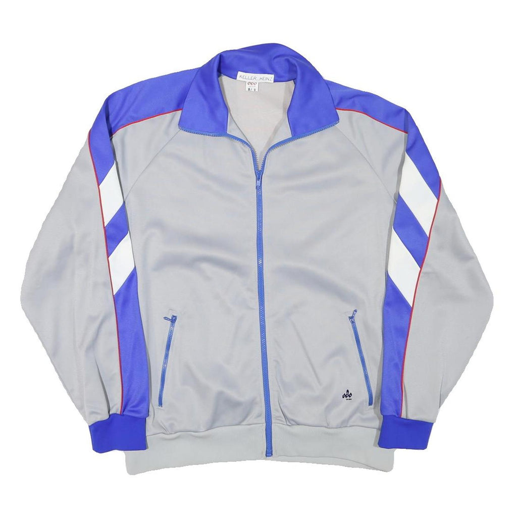 OLTEN Mens Grey & Blue Sportclub Zwillikon Track Jacket L Polyester Blend Zip