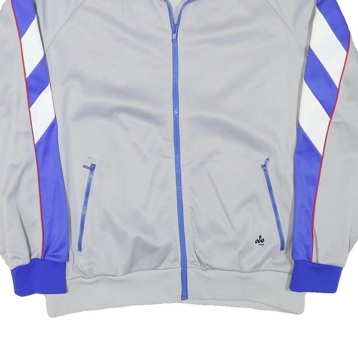 OLTEN Mens Grey & Blue Sportclub Zwillikon Track Jacket L Polyester Blend Zip