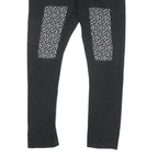 CALVIN KLEIN JEANS Womens Black Regular Cotton Blend Denim W36 L30 Floral Patch