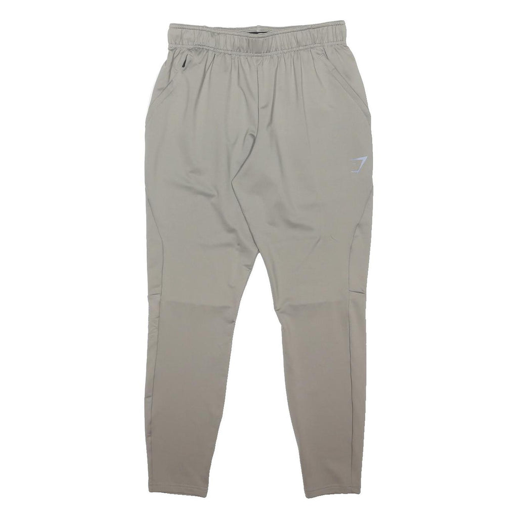 GYMSHARK Mens Joggers Beige Slim Tapered S W30 L29 Athletic Training Gym Pants